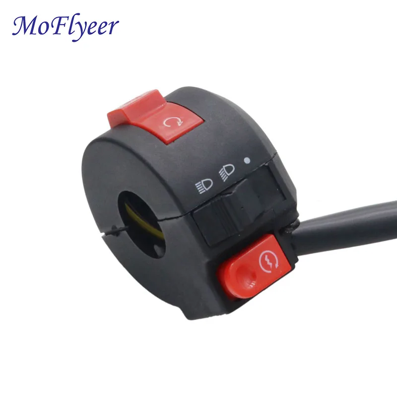 

MoFlyeer 22mm Motorcycle Switches Horn Button Turn Signal Electric Fog Lamp Light Start Motorbike Handlebar Controller Switch