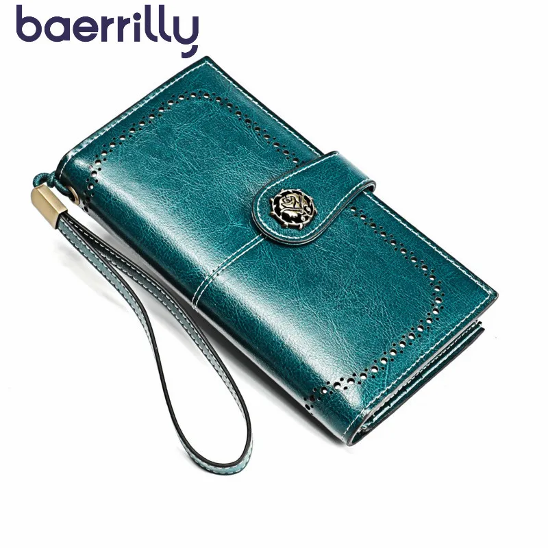 

Rfid Women Wallets Genuine Leather Long Clutch Bags Coin Purse Girl Card Holder Women Wallets With Phone Case Carteira Feminina