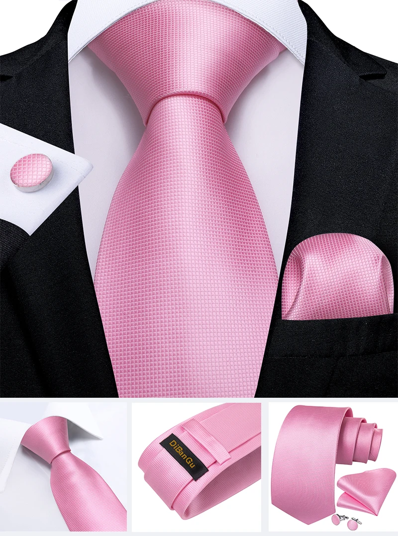 Hochwertiges Rosa Gestreiftes Paisley-Herrenkrawatten-Set 8cm Business Hochzeit Party Accessoires Herren Krawatte Einstecktuch-Set Herren Geschenk – Detail 15