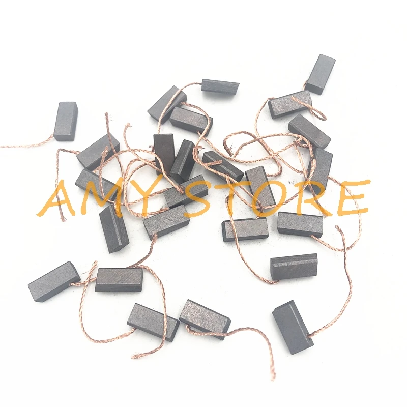 100pcs Wire Leads 4x6x12/13-15mm Electric Generator Tool Carbon Brushes Alternator Power Tool for Generic Electric Motor