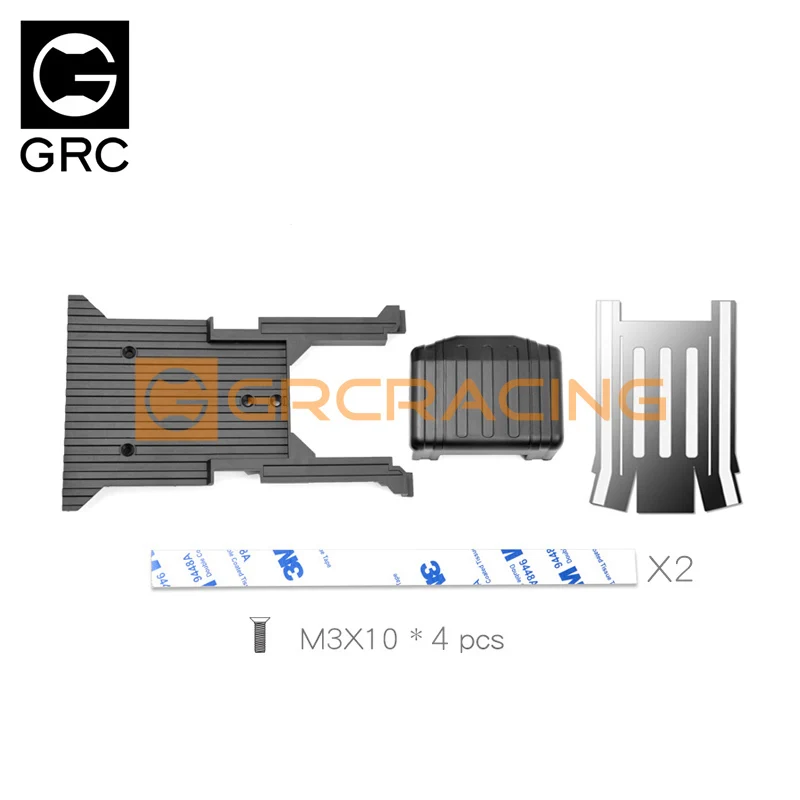 Grc piso traseiro com tanque de combustível para traxxas trx4 bronco/blazer/g500, chassi kit g161eb