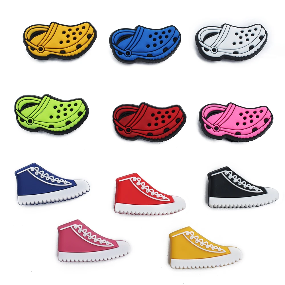 1PCS New Arrival Cartoon Shoes Charms Hole Slipper Icon Accessories For DIY Graden Shoe Cute Shoe Buckles Kids Party Gifts