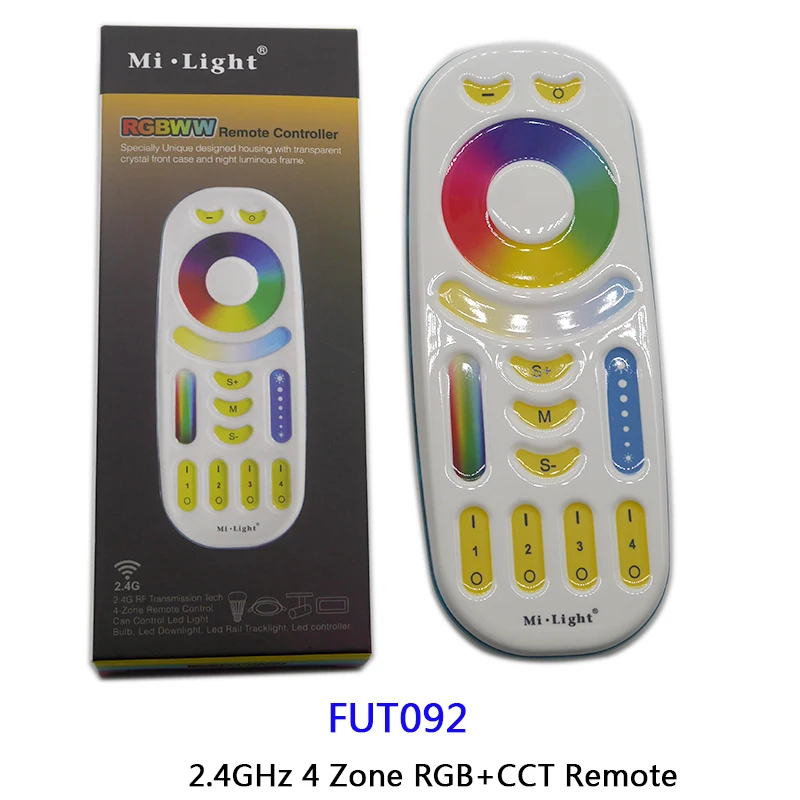 Mando a distancia inalámbrico 2,4G RF, temperatura de color de un solo Color RGB, RGBW, RGB + CCT, tira de led, WiFi, iBox, luz inteligente FUT039