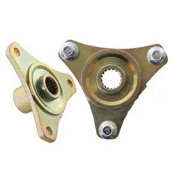 TDPRO 1 Pair Spline Rear Axle Wheel Hubs 3 Stud 78mm 17T for Go Kart Racing Mini Bike 3 Bolt Pattern go kart parts
