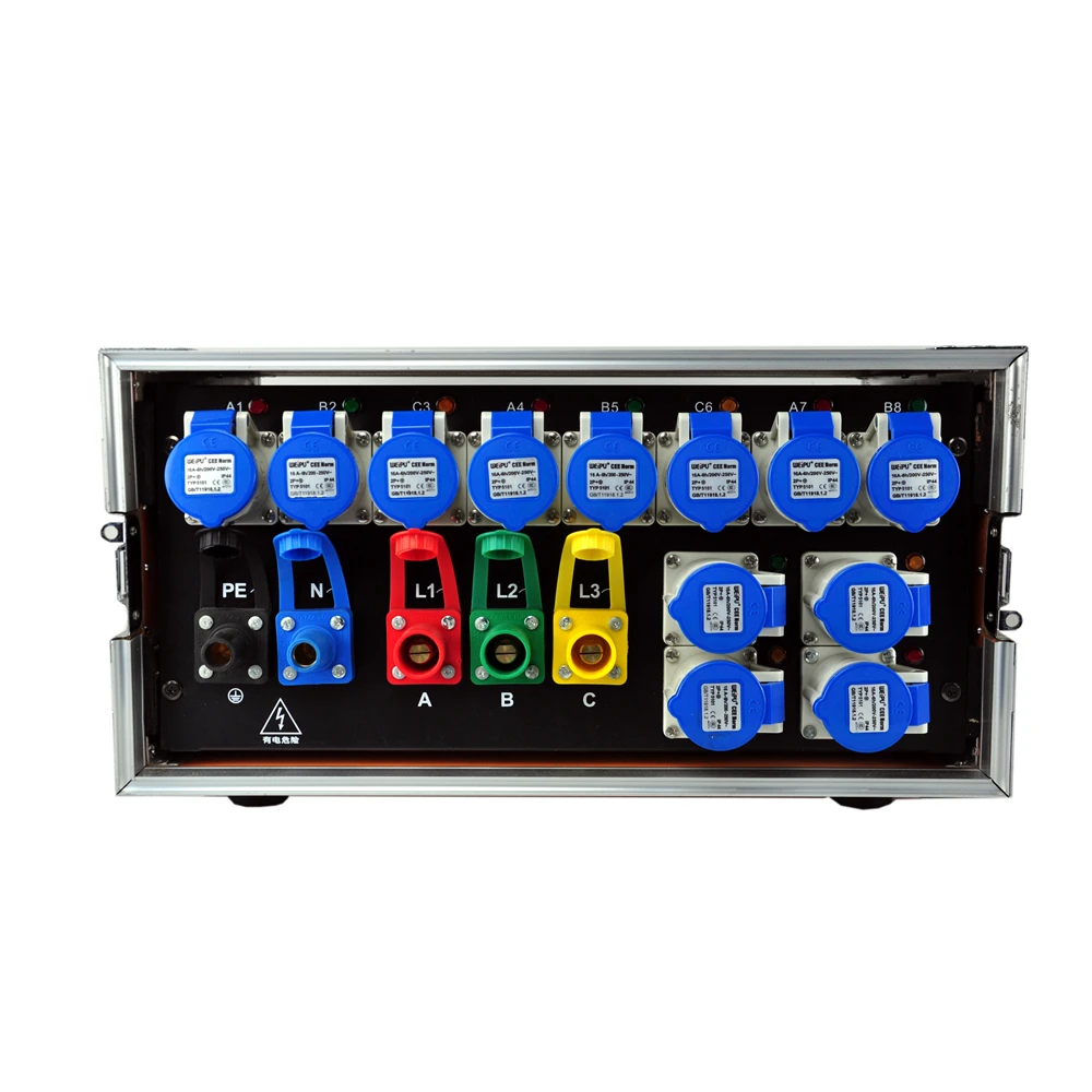 Gigertop Advanced 5U FLightcase Power Supply 12 Way Distribution Cabinet LCD Power Working Display with Master Switch 110V 220V