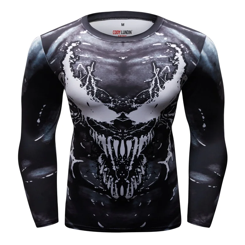 Mới BJJ Quyền Anh Bộ Nén Quần Đùi Áo 3D Nọc Độc In Rashguard Kickboxing Chặt Áo Thun Quần Muay Thái MMA Fightwear