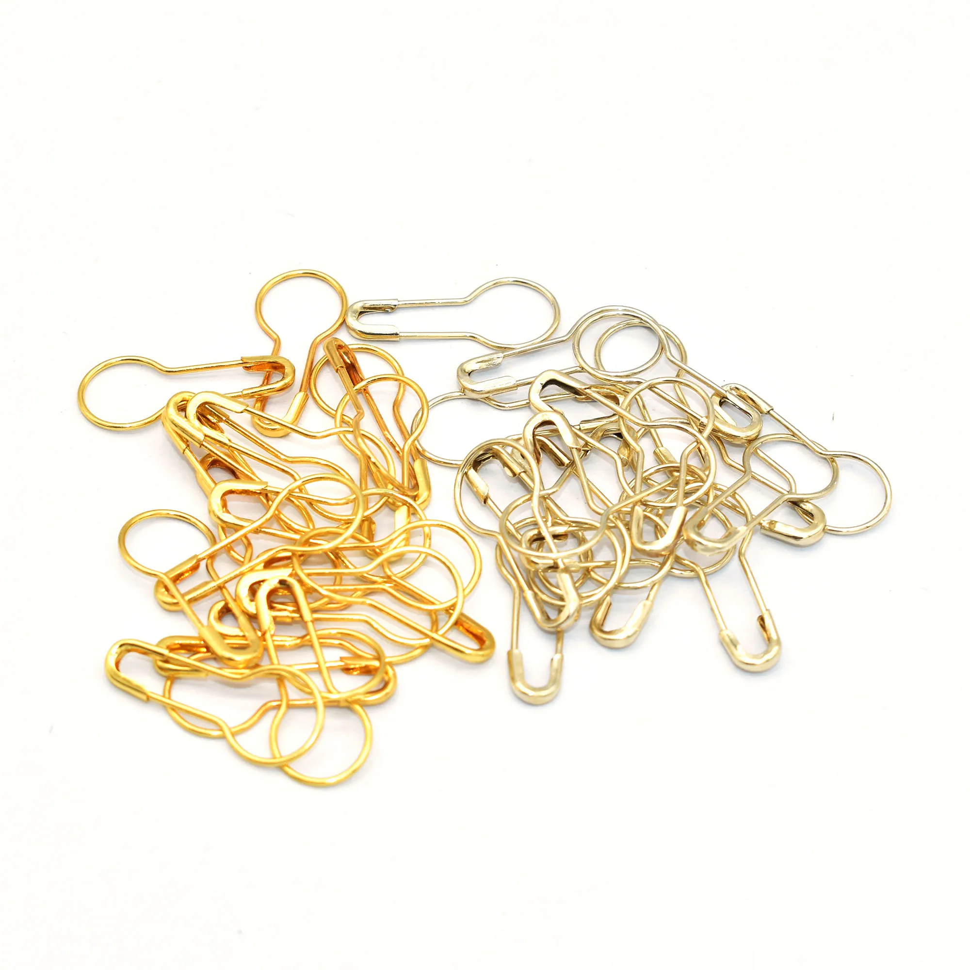 

Gold Bulb Safety Pins Brooch Decorative Charm Stitches Holder for Jewelry Kilt Knitted Fasteners Used in Clothes 100 PCS