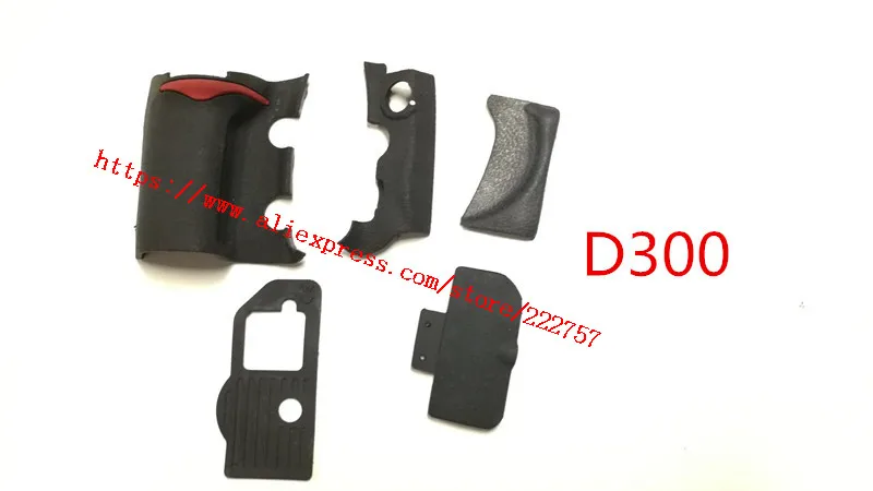 Copia nueva para Nikon D300s D300, cuerpo de goma (frontal + trasero + lateral + inferior + USB), carcasa antideslizante de repuesto para cámara