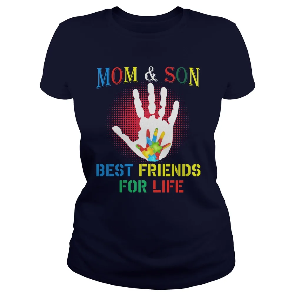 Autism Mom & Son Best Friends for Life Women's T-Shirt