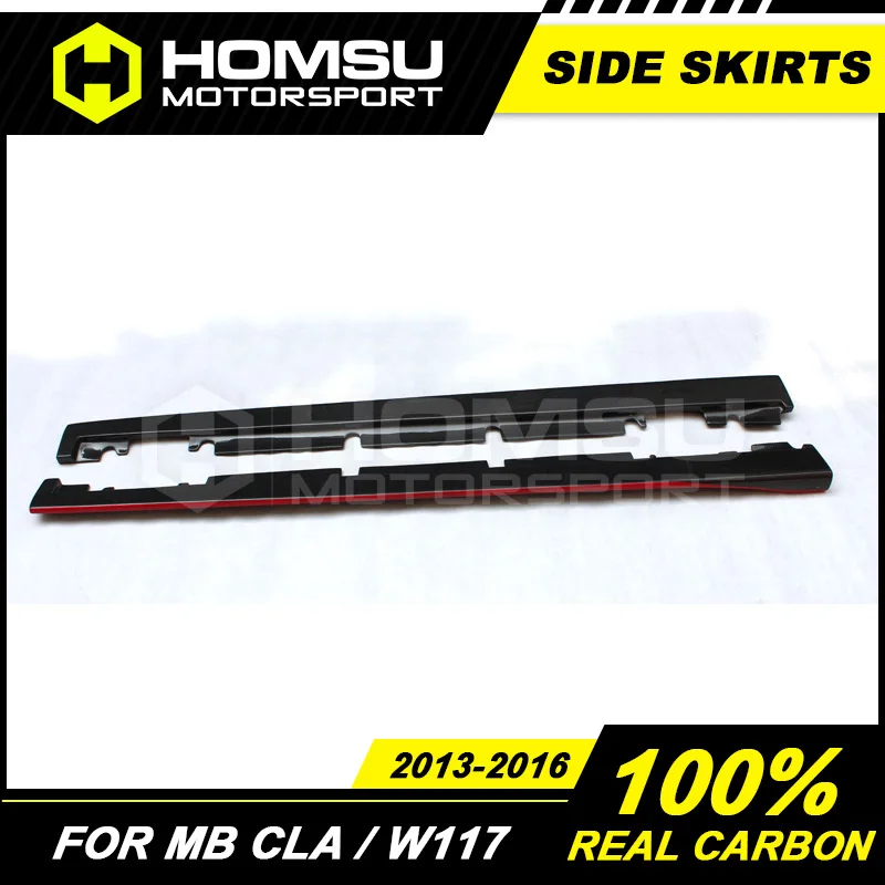 

Rez Style side skirts for CLA180 CLA200 CLA220 CLA260 Carbon Fiber side skirt for Merce-des Ben-z CLA Class W117 2013-2016