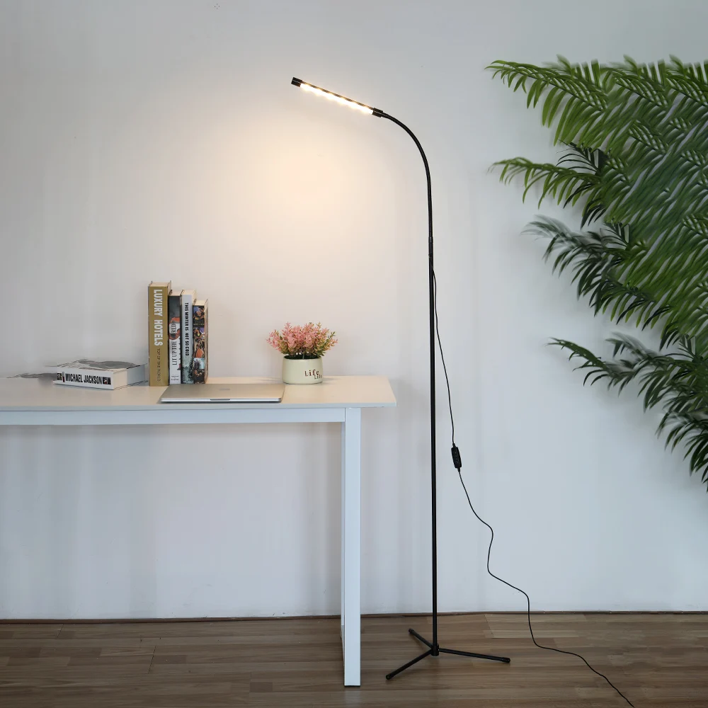 Beroep 10 Niveaus Led Tattoo Floor Lamp Licht Dimbare Rotatie Helderheid Oogbescherming Lezen Staande Lamp Schoonheid Kamer Lamp