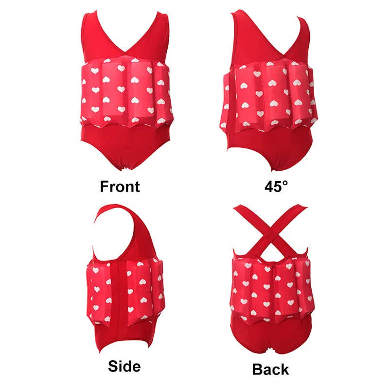 Baby Buoyant Swimwear Girl Quick-drying One-piece Buoyancy Swimsuit High Elasticity Pool Float Kid Learning Swimming Clothes New