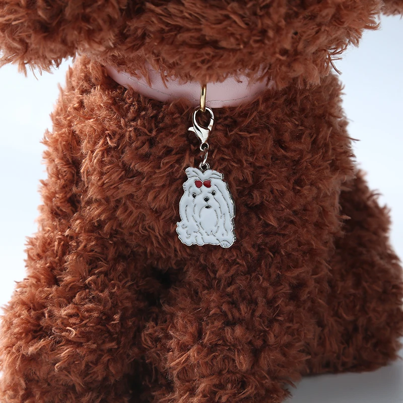 10pcs/lot Wholesale Cute Keychain Cat Dogs Pet Pendant Pet Tag Pendants Faithful Dog Dachshund Keyring Jewelry charm