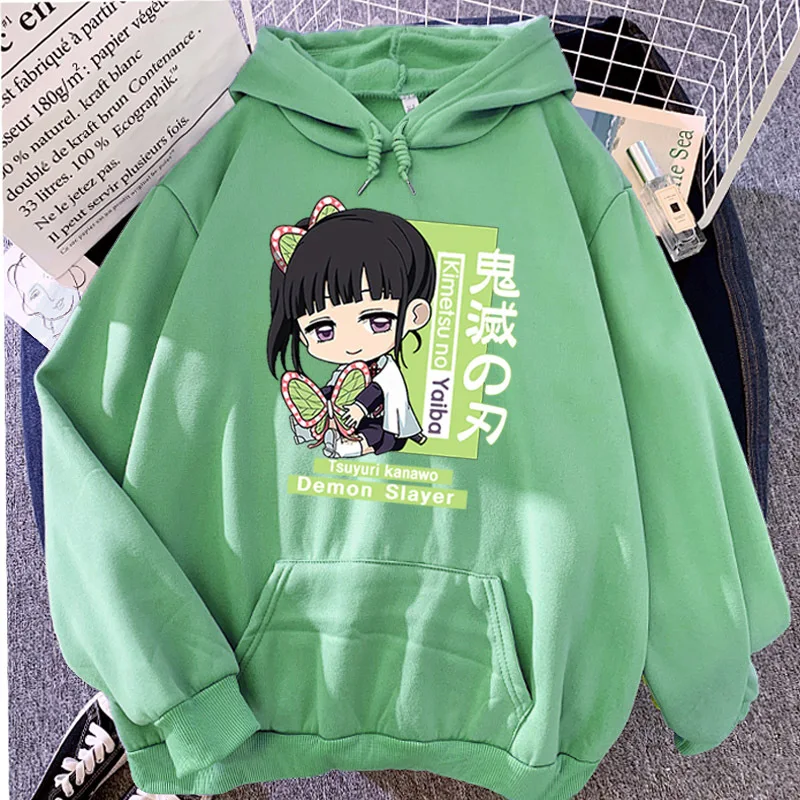 Demon Slayer Nezuko cute print women's hoodie anime personality sweatshirt autumn and winter long-sleeved fashion men's pullover