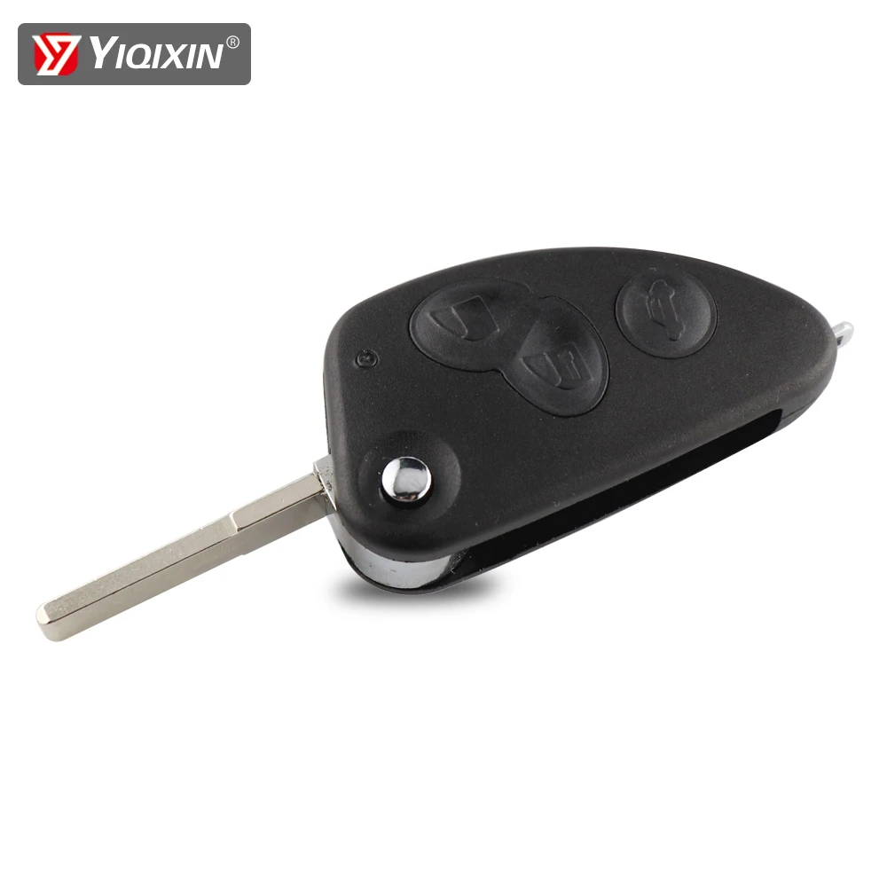 YIQIXIN dla Alfa 3 przyciski etui na kluczyki do samochodu dla Alfa Romeo 147 156 166 GT odwróć składany klucz Uncut SIP22 ostrze Auto części
