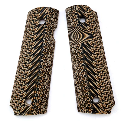 1 paio marrone G10 materiale tattica 1911 modelli impugnature maniglia patch lastra antiscivolo personalizzata fai da te produzione bilance gambo accessori parti