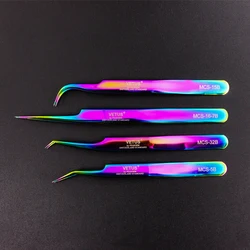 High Precision Lashes Tweezers Stainless Steel Non-magnetic Volume Eyelash Extension Tweezers Excellent Closure Makeup Tool