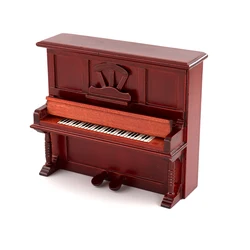 1/12 Dollhouse Miniature Accessories Mini Wooden Classical Piano Simulation Musical Instruments Model for Doll House Decoration