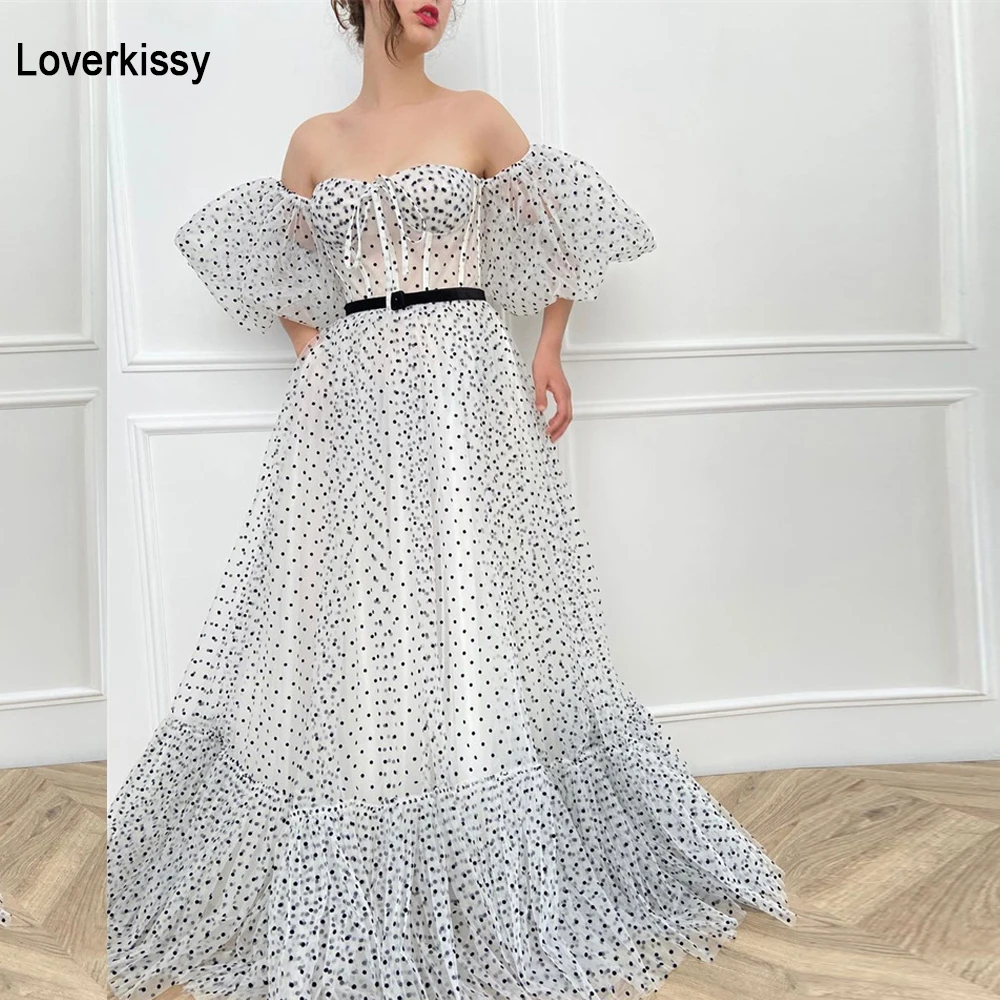 Loverkissy-vestidos de tul con escote corazón para mujer, traje de fiesta Formal con tirantes finos, sin hombros, de noche, dulce, 16