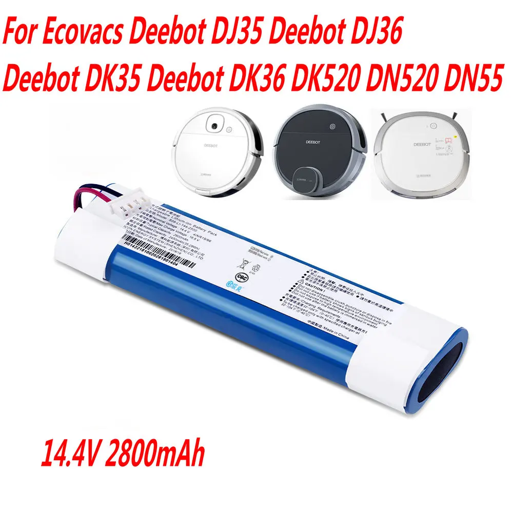 

2600mAh S08-LI-144-2500 For Ecovacs Deebot DJ35 Deebot DJ36 Deebot DK35 Deebot DK36 DK520 DN520 DN55 Battery