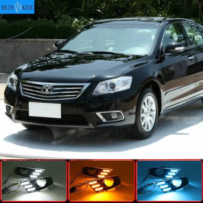 

2Pcs DRL For Toyota Camry 2009 2010 2011 Daytime Running Lights Fog Lamp Cover Daylight Turn Yellow