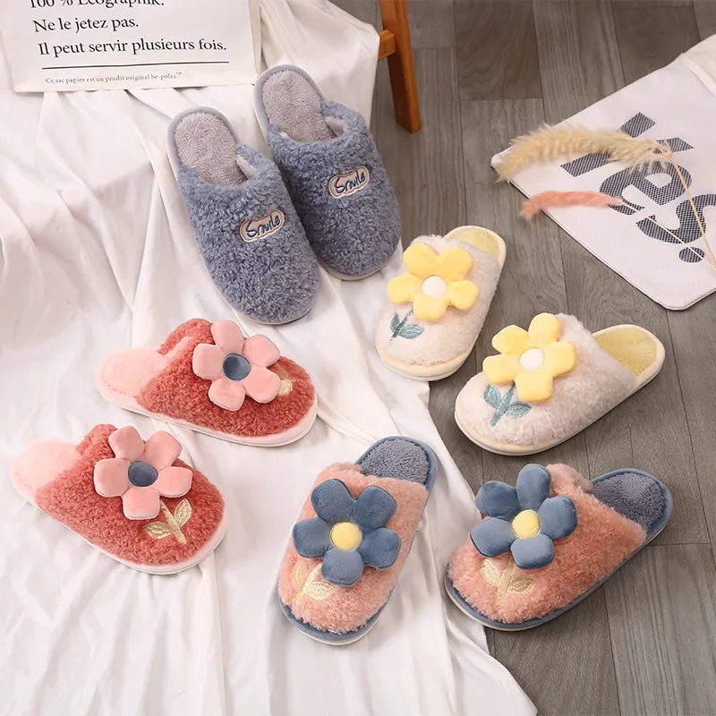 Mannen En Vrouwen Nieuwe Katoenen Schoenen Warm Pluche Katoen Slippers Winter Koppels Thuis Indoor Katoen Slippers