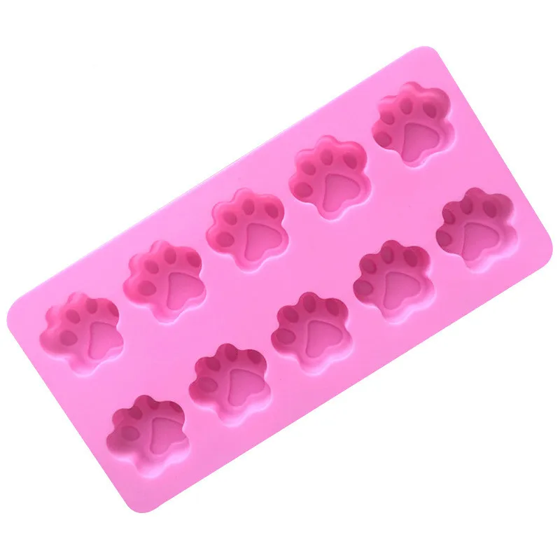 HMROVOOM 10 cartoon kitten claw silica gel hand-made soap mold cold gel chocolate baking mold