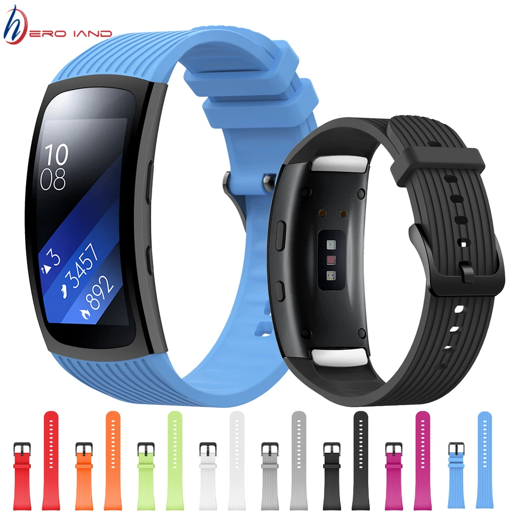 

Replacement Wristband For Samsung Gear Fit 2 Pro Band with Metal buckle Luxury Silicone Watchband For Samsung Fit2 SM-R360 Strap