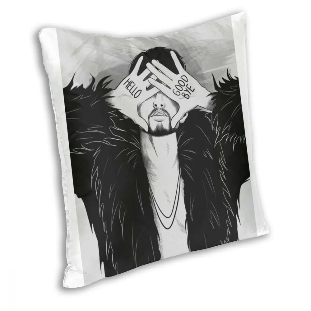 Number 4 Square Pillow Case Polyester Decorative Pillow Umbrella Academy Klaus Hello Good Bye Funny Pillowcover Home Decor