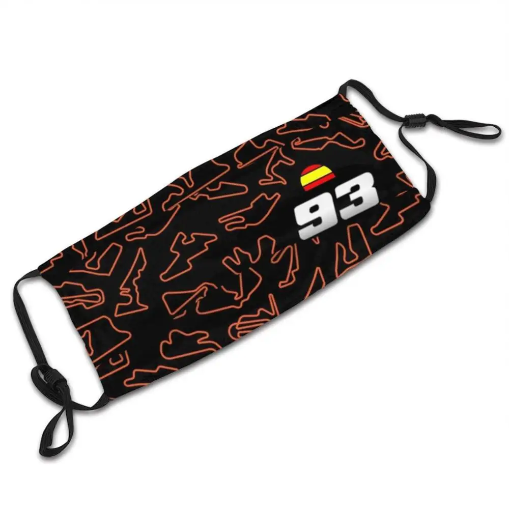 93 Mm-Circuits Washable Trending Customized Pm2.5 Filter Mask Motorcycle Bike Moto Racing Motorcycling Race Gp Track Tracks