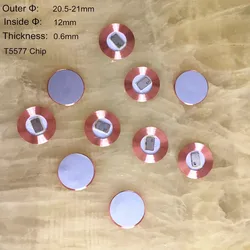 Etiqueta de moneda de solo lectura RFID EM4100, chip de bobina de 125mm de diámetro, pegatina delgada ultrafina, se puede escribir, 19,5 Khz, T5577, lote de 10 unidades