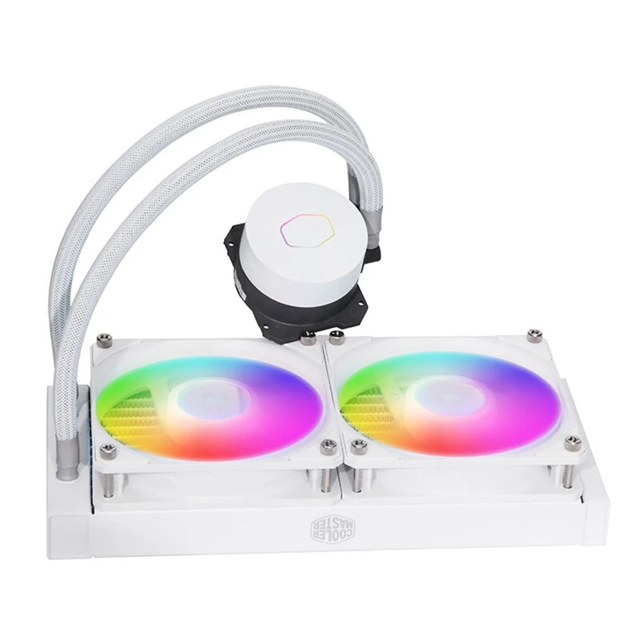 Imagem -03 - Cooler Master-refrigeração Líquida com Controlador Ventilador Cpu Branco Rgb Endereçável 120 mm 5v Ml240l v2 Argb 2014 1200 Am4