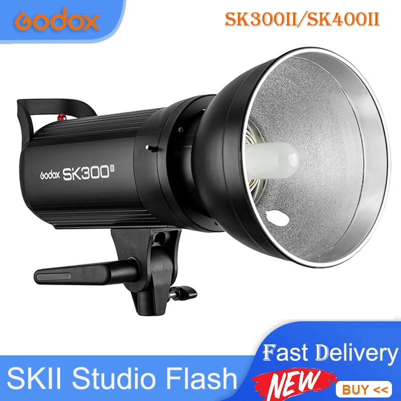 Godox Flash SK400II 400Ws SK300II 300Ws Professional Studio Flash Strobe Built-in 2.4G Wireless X System Shooting SK400 Upgrade