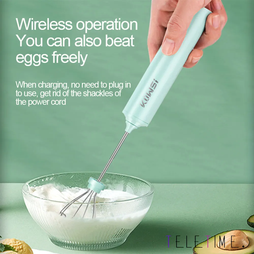 

USB Milk Frother Kitchen Gadgets Electric Egg Mixer With Battery Coffee Milk Latte Cappuccino Mixing Tool Cocina Accesorio