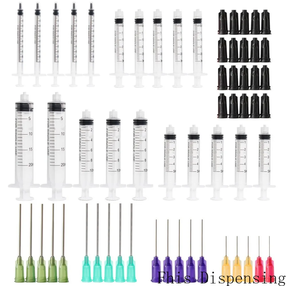 Syringe Blunt Tip Needles Caps Refilling and Measuring E-Juice, E-Liquids, E-Cigs, Adhesives, Vape, Pack of 20