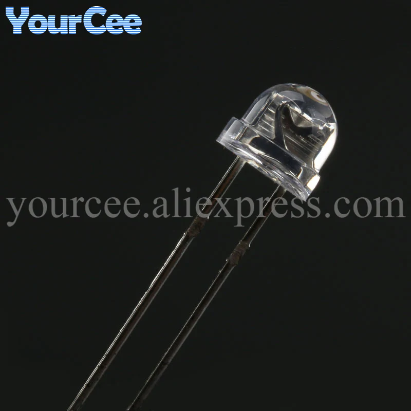 50pcs/20pcs 5mm 8mm F5 F8 Straw Hat LED Diode Bright Clear Emerald-green Red White Pink Purple Yellow Blue Light Emitting Diode