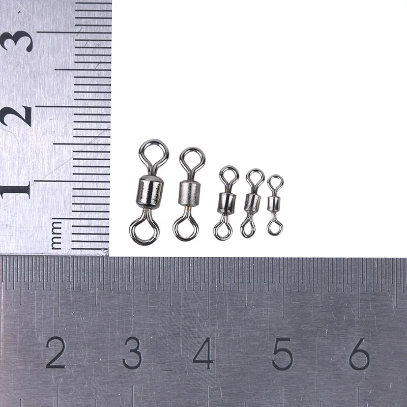 500 Teile/schachtel Angeln Barrel Lager Roll Swivel Solide Ring LB Lockt Connector4 #6 # 8#10# 12# Angelgerät Zubehör werkzeuge