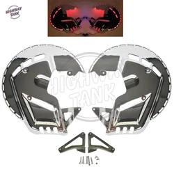1 Pair Motorcycle Front Brake Rotor Covers LED Ring Of Fire Motor Brake Cover Light case for Honda GL1800 Gold wing 2001-2014
