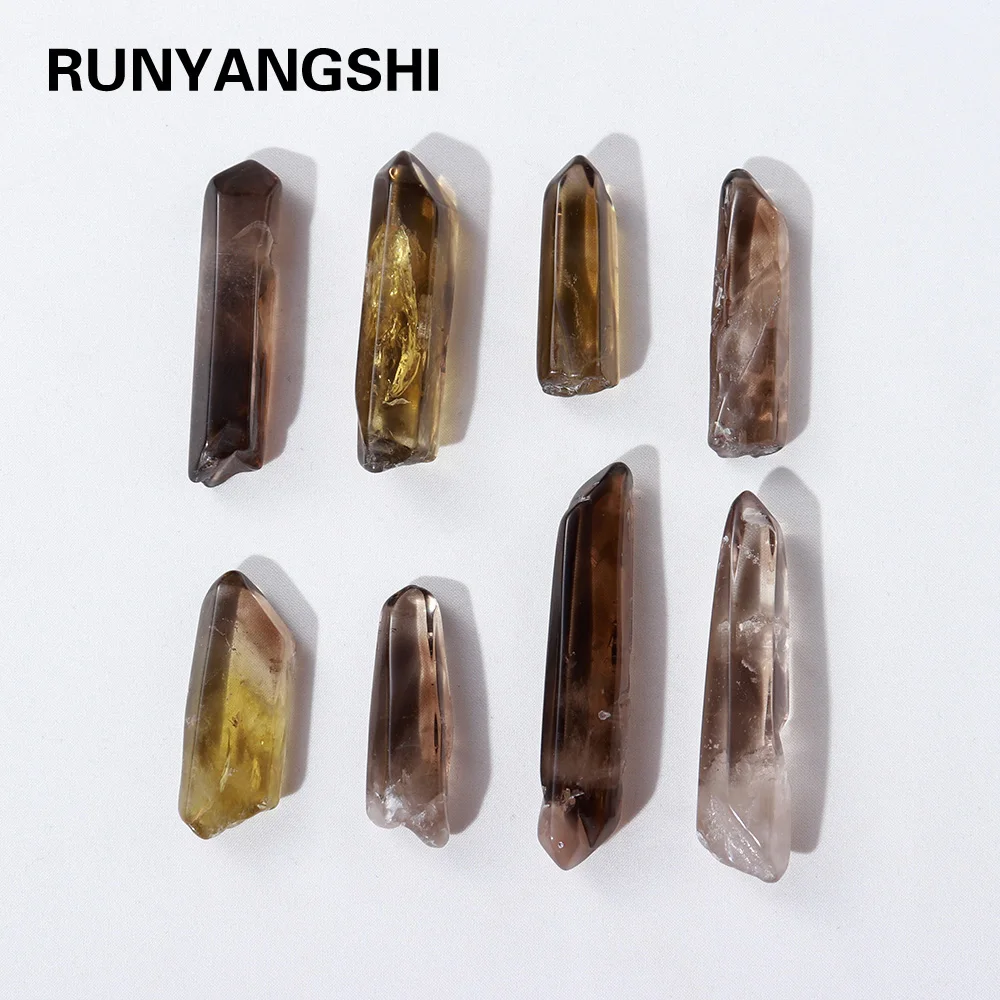 50g/Bag Natural Smokey quartz crystal single point Tea Crystal Rough Mineral Specimen Reiki Healing stone