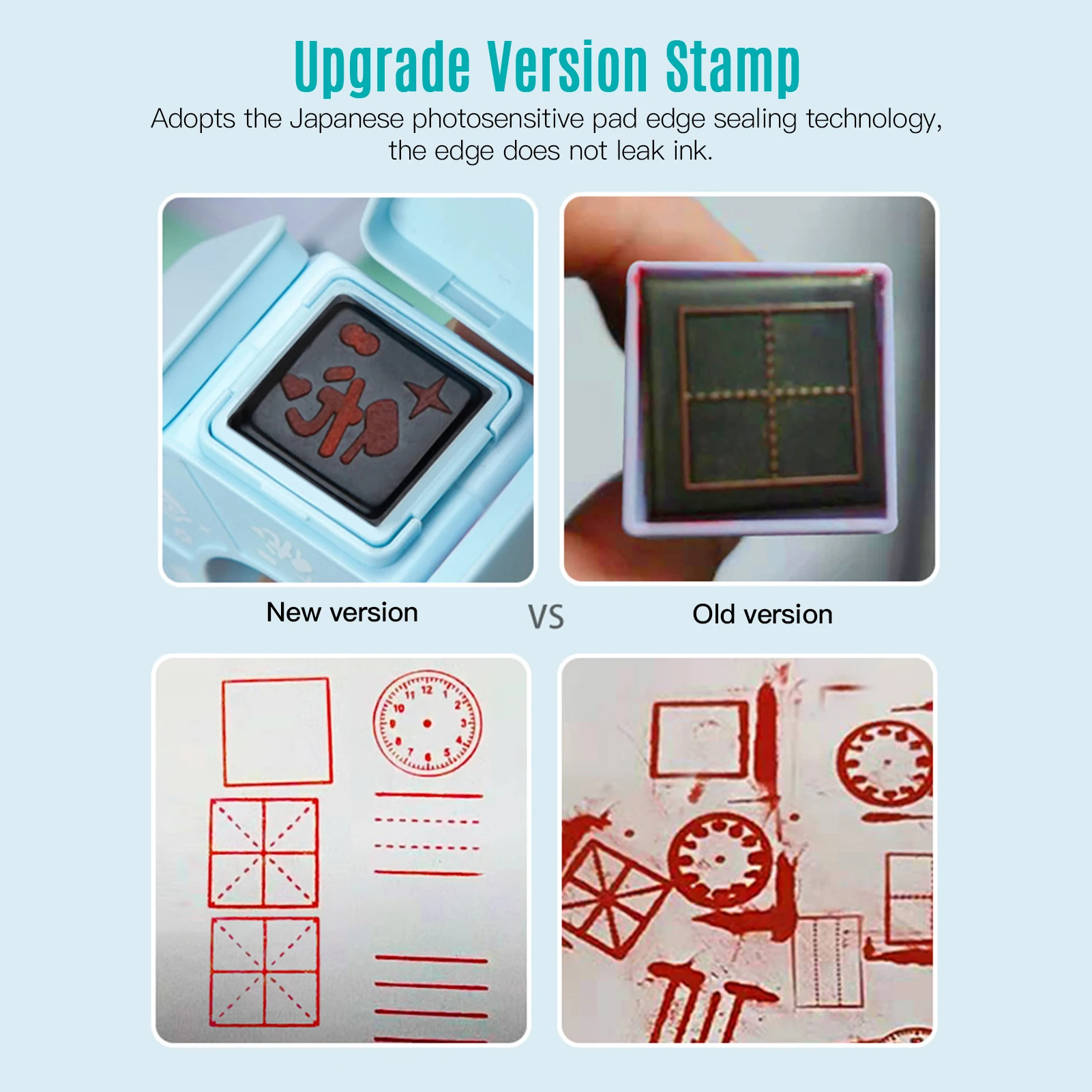 Teacher Stamps Inking Comment Stamp English Version Praise Reward for School Classroom Homework Grading Stamp