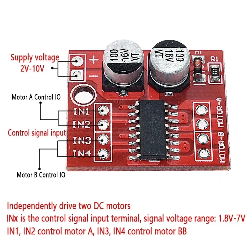 DC Motor Drive Module Reversing PWM Speed Dual H Bridge Stepper Motor Mini Victory L298N