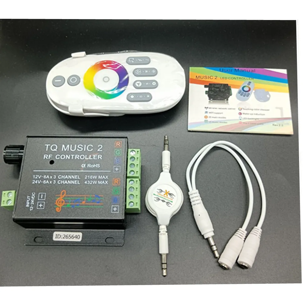 Imagem -05 - Controlador de Música Rgb Led rf Controle Áudio 18a Canais para Smd 3528 5050 5630 Luz de Tira Conduzida