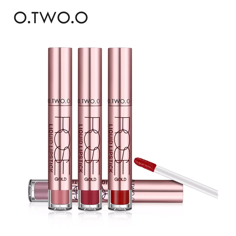 O.TWO.O 12 Colors Lip Gloss Lip Tint Long-Lasting Waterproof Non-stick Cup Easy To Wear Matte Liquid Lipstick Lip Makeup N2135