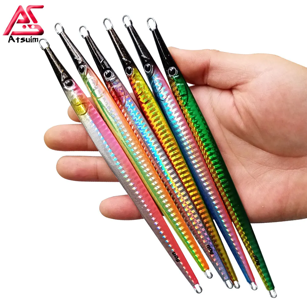 Señuelos de jigging metálicos – Cucharas para pesca vertical desde orilla - imagen 5