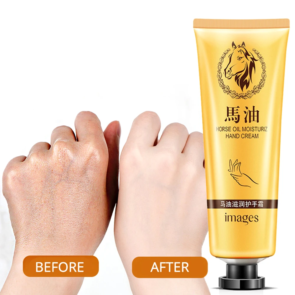 

1pcs 30g Horse Oil Repair Hand Cream Moisturizing Anti-aging Soft Foot Whitening Nourish Hand Care Lotion Cream Skin Care TSLM1