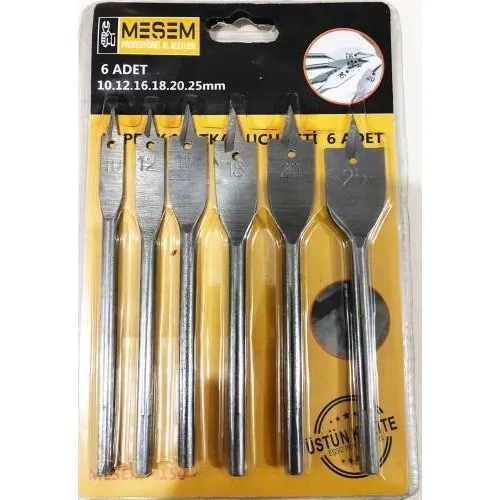 Meşem Leaf Drill Bit Set 6 Pieces Wood Carving Butterfly Set