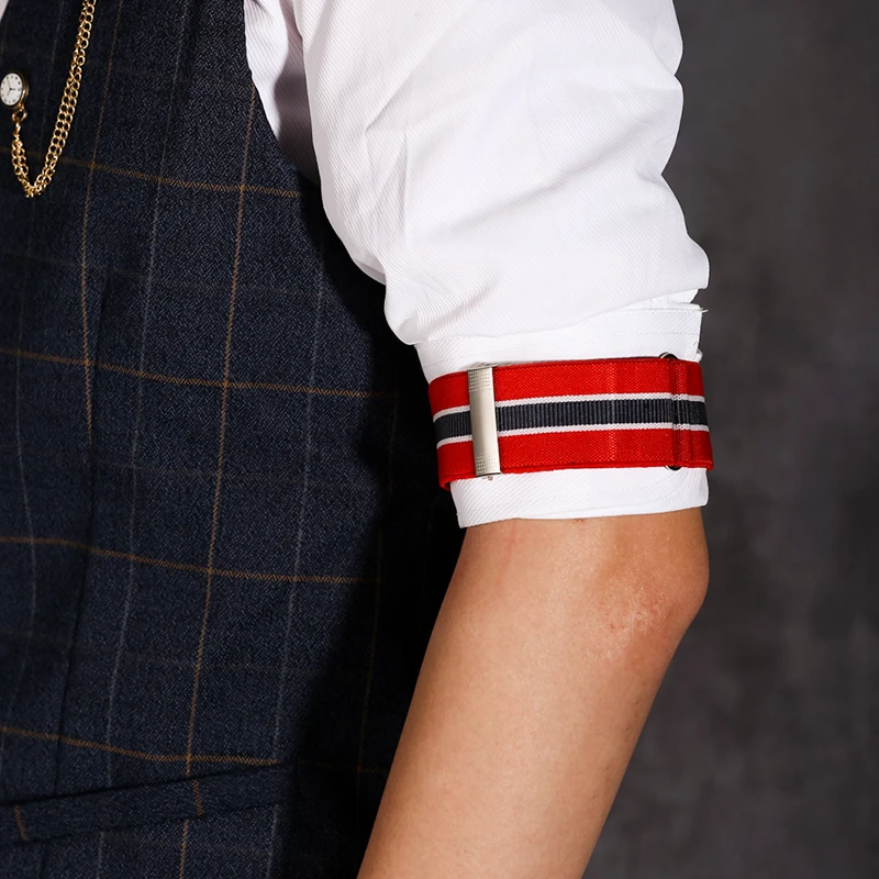 

3.5cm Elasticated Unisex Armbands Sleeve Garter Adjustable Gift Shirt Sleeve Holders Cufflink Business Wedding Groom Accessory