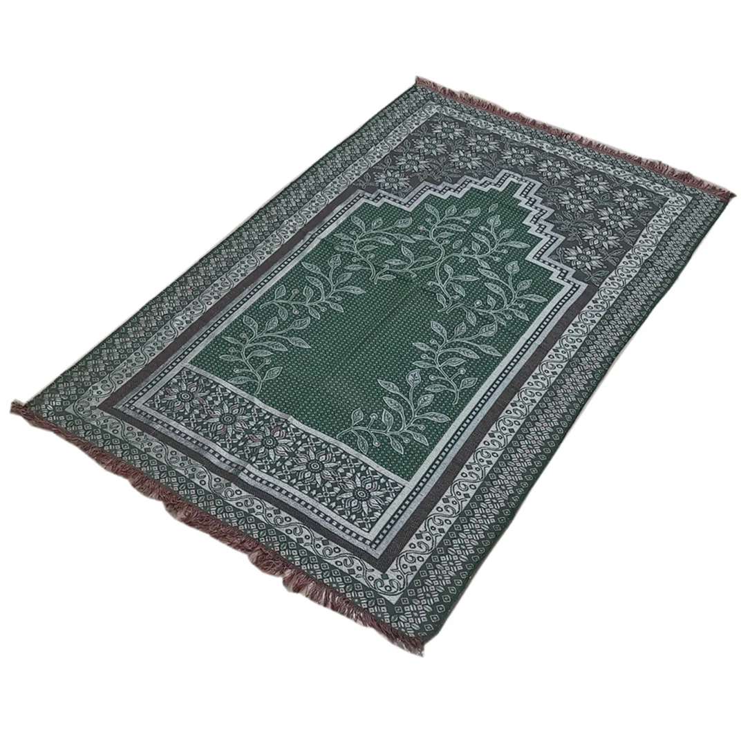 

Thin Muslim Prayer Rug Chenille Fabric Islamic Ramadan Gift For Women Men Kids Meditation Mat Shiny Patterned