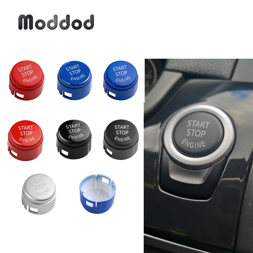 Engine Start Stop Button Cover Cap for BMW 5 6 7 Series F01 F02 F10 F11 F12 2009-2013 Without Off Button Replace Buttons