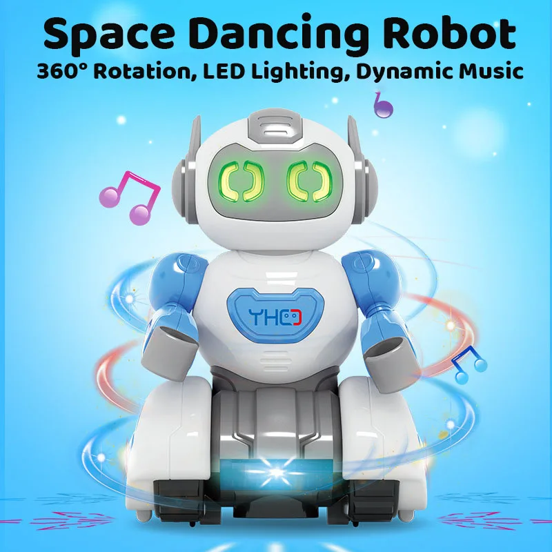 

Electronic Interactive Dancing Robot Toys Smart LED Flashing Music Moving Walking Toy Battery Operated for Kids Birthday Gifts